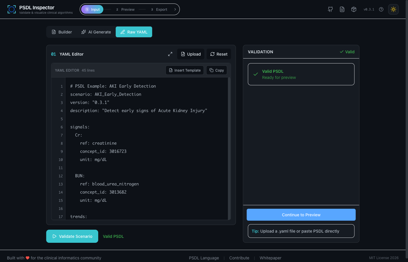 Validation against the spec